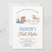 First Rodeo Cowboy 1st Birthday Invitation (Devant)