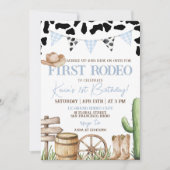 First Rodeo Cowboy Birthday Invitation (Devant)