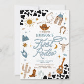First Rodeo Cowboy Party Invitation (Devant)