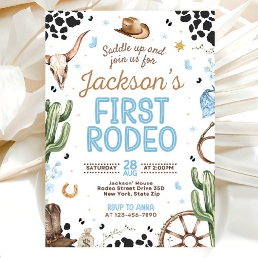 First Rodeo Invitation, My 1st Rodeo Invitation