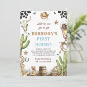 First Rodeo Invitation, My 1st Rodeo Invitation Kaart (Staand voorkant)
