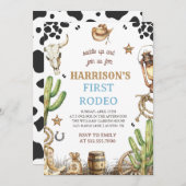 First Rodeo Invitation, My 1st Rodeo Invitation Kaart (Voorkant / Achterkant)