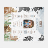 First Rodeo Rustic Wild West Milestone Sign  Fleece Deken (Voorkant (Horizontaal))