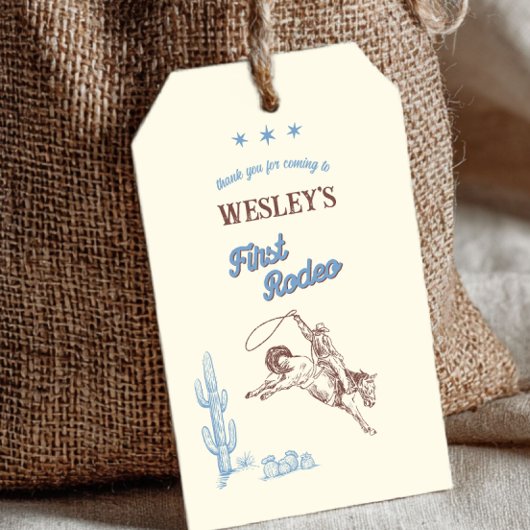 First Rodeo Western 1st Birthday Thank You Cadeaulabel
