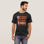 First Say God Minimalist Unique Christian T-Shirt (Devant entier)