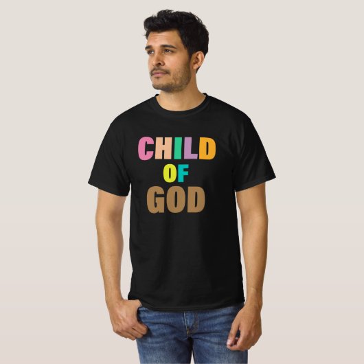 First Say God Unique Christian Typography T-Shirt (Voorkant volledig)