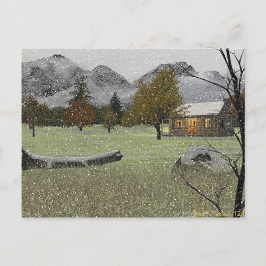 First Snowfall Postcard Briefkaart (Voorkant)