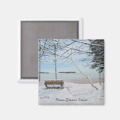 First Snowfall Square Magnet Magneet (Voorkant / Achterkant)