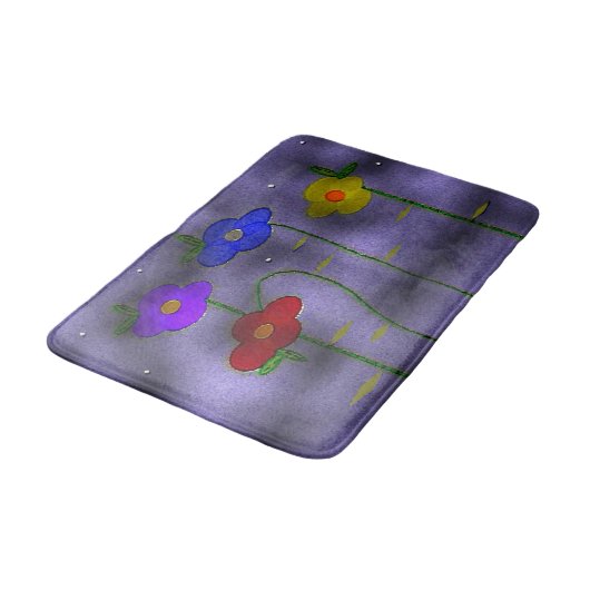 "First Snowflakes" Gemiddelde Bath Mat (Gekanteld)