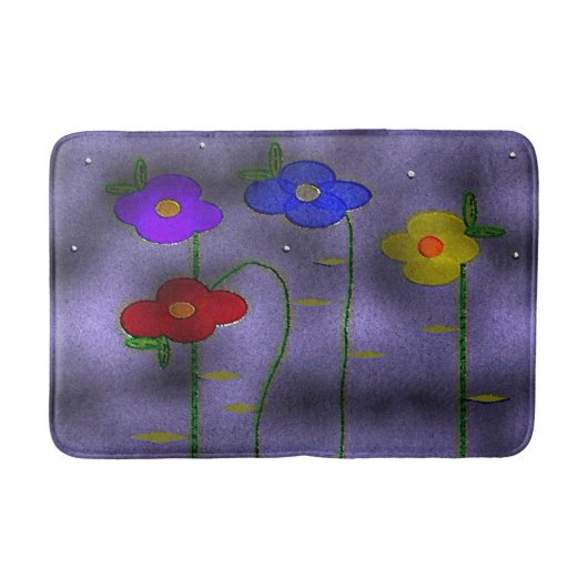 "First Snowflakes" Gemiddelde Bath Mat (Voorkant)