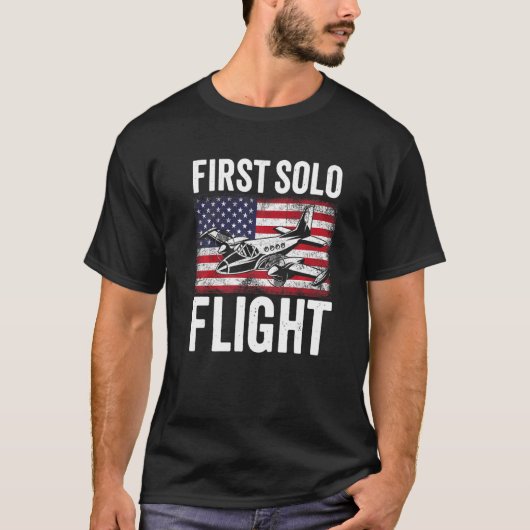 First Solo Flight Plane Aircraft Pilot Flight T-shirt (Voorkant)