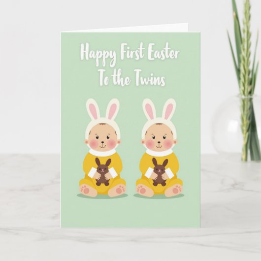 First Springtime Twins Card Kaart (Voorkant)