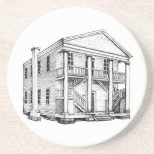 First Stanly County Courthouse - Sandstone Onderze Zandsteen Onderzetter