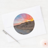 First Sunset of the Day Ronde Sticker (Envelop)