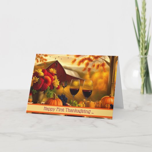 First Thanksgiving in New Home Custom  Feestdagen Kaart (Voorkant)