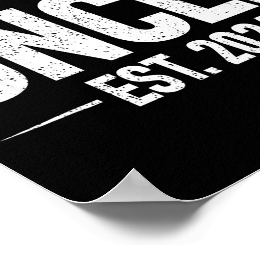 First Time Uncle Est. 2026 Funny New Uncle Poster (Hoek)