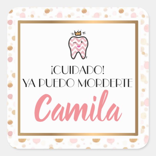 First tooth label (Voorkant)