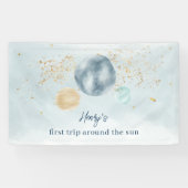 First Trip Around The Sun Birthday Banner Backdrop (Horizontaal)