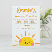 first trip around the sun birthday invitation (Debout devant)