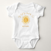 First Trip Around The Sun Boy's Birthday Romper (Voorkant)