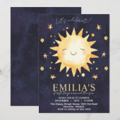 First Trip Around The Sun Invitation for Birthday Kaart (Voorkant / Achterkant)