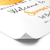 First Trip Around The Sun Paper Airplane Birthday Poster (Hoek)