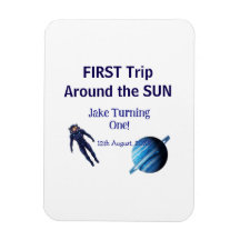 First trip around the sun planet astronaut birthda