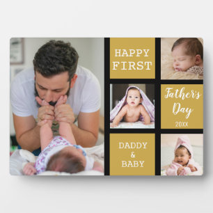 First Vaderdag Black Gold 4 Photo Collage Fotoplaat