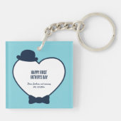 First Vaderdag Custom Photo Cool Hipster Dad Sleutelhanger (Achterkant)