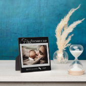 First Vaderdag New Dad Photo Black Fotoplaat (Insitu)