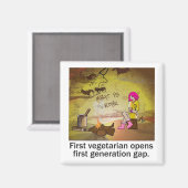 First Vegetarian Magnet Magneet (Voorkant / Achterkant)