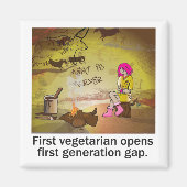 First Vegetarian Magnet Magneet (Voorkant)