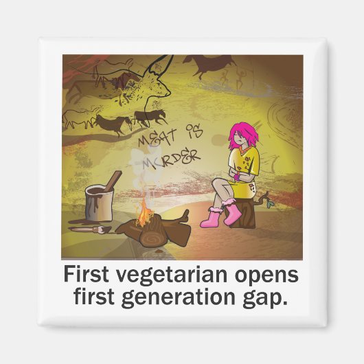 First Vegetarian Magnet Magneet (Voorkant)