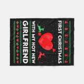 First Xmas With My New Girlfriend Men Ugly Christ  Fleece Deken (Voorkant (Horizontaal))