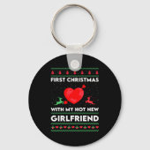 First Xmas With My New Girlfriend Men Ugly Christ Sleutelhanger (Voorkant)