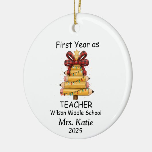 First Year as a middle school Teacher Keramisch Ornament (Links)