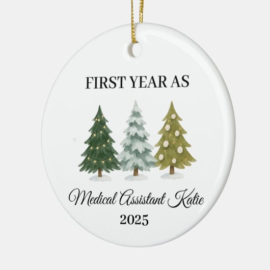 First Year as Medical Assistant Keramisch Ornament (Links)