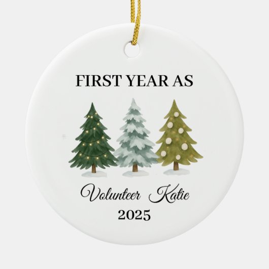 First Year as volunteer, volunteer Ornament (Voorkant)