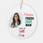 First Year At College Ornament, Custom Freshman  Keramisch Ornament (Links)