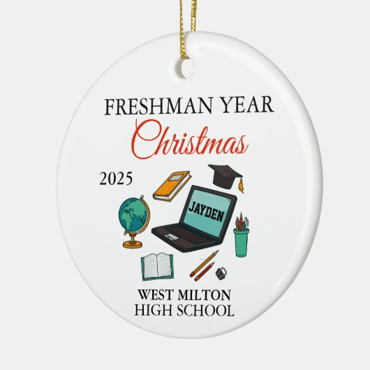 First Year At High School Ornament 2025, Freshman (Links)