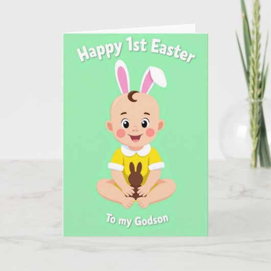 First Year Baby Celebration Card Kaart (Voorkant)