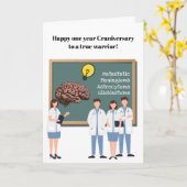 First year craniversary celebration kaart (Gele Bloem)