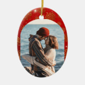 First Year Dating Couples Christmas Keramisch Ornament (Voorkant)