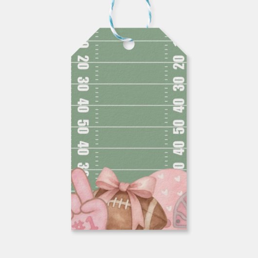 FIRST year down, Football Birthday, ONE Cadeaulabel (Achterkant)