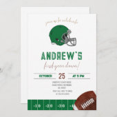 First Year Down Football Invitation (Devant / Derrière)