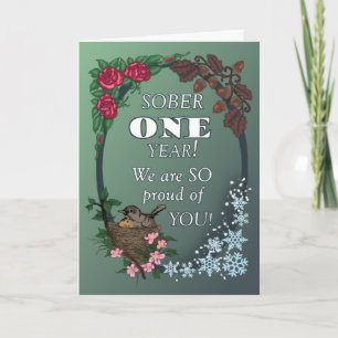 First Year Sober Anniversary Card from Group Kaart