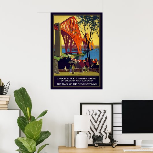 Firth of Forth Bridge Scotland Poster (Thuiskantoor)