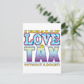 Fiscaal liefdesgezicht briefkaart (Staand voorkant)