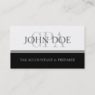 Fiscale accountant CPA Stripe Platinum Visitekaartje