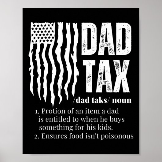 Fiscale Definitie Mannen Funny Vaderdag Poster (Voorkant)